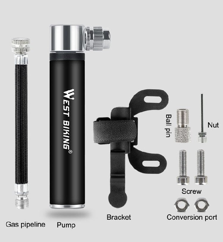 WEST BIKING Portable Bicycle Tire Air Inflator Bike Accessories