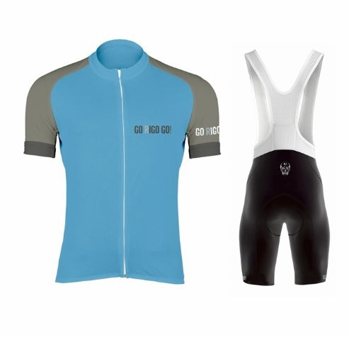 Men's Short-sleeved Cycling Jersey Suspenders Suit