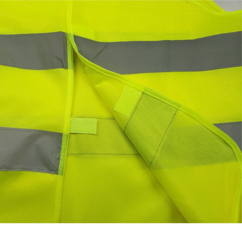 High Visibility Yellow Vest Reflective Safety Workwear For Night