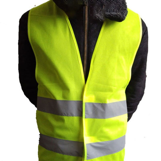 High Visibility Yellow Vest Reflective Safety Workwear For Night